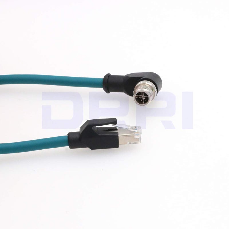 DRRI Cognex in-Sight Series Industrial Cameras Right Angle M12 X-Coded 8 Pole to RJ45 Gigabit Ethernet Interface Cat 7e Shielded Cable (3M) - Image 4